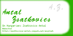 antal zsatkovics business card